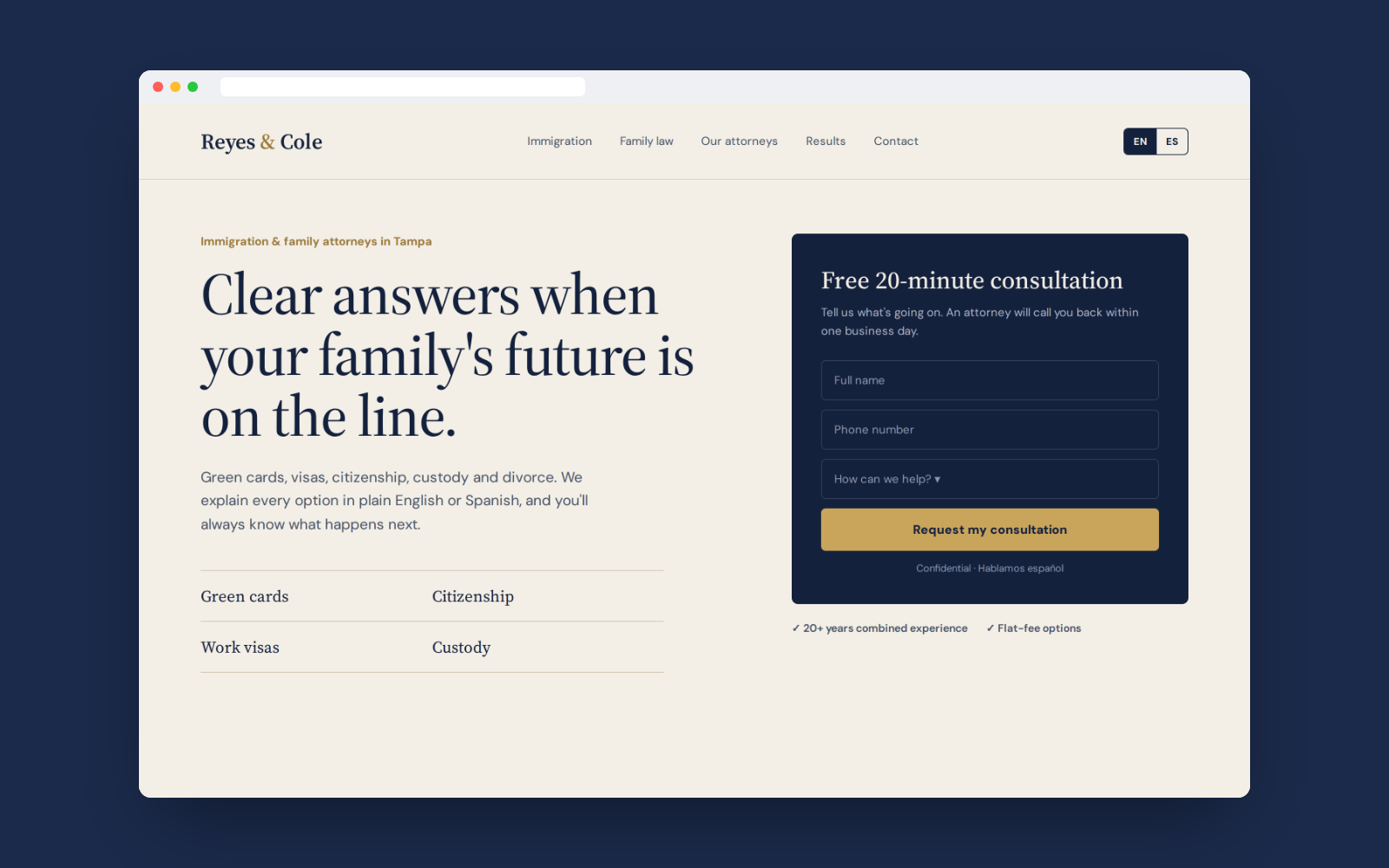 Law firm website concept design by Rankologic
